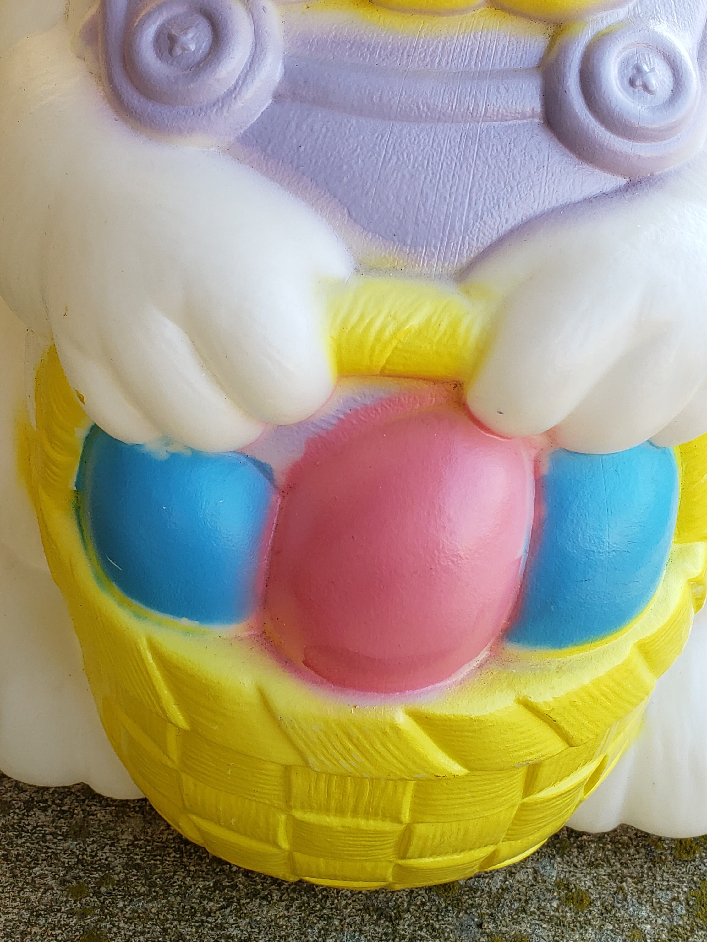 General Foam Easter Bunny Rabbit With Easter Basket Lighted Blow Mold ...