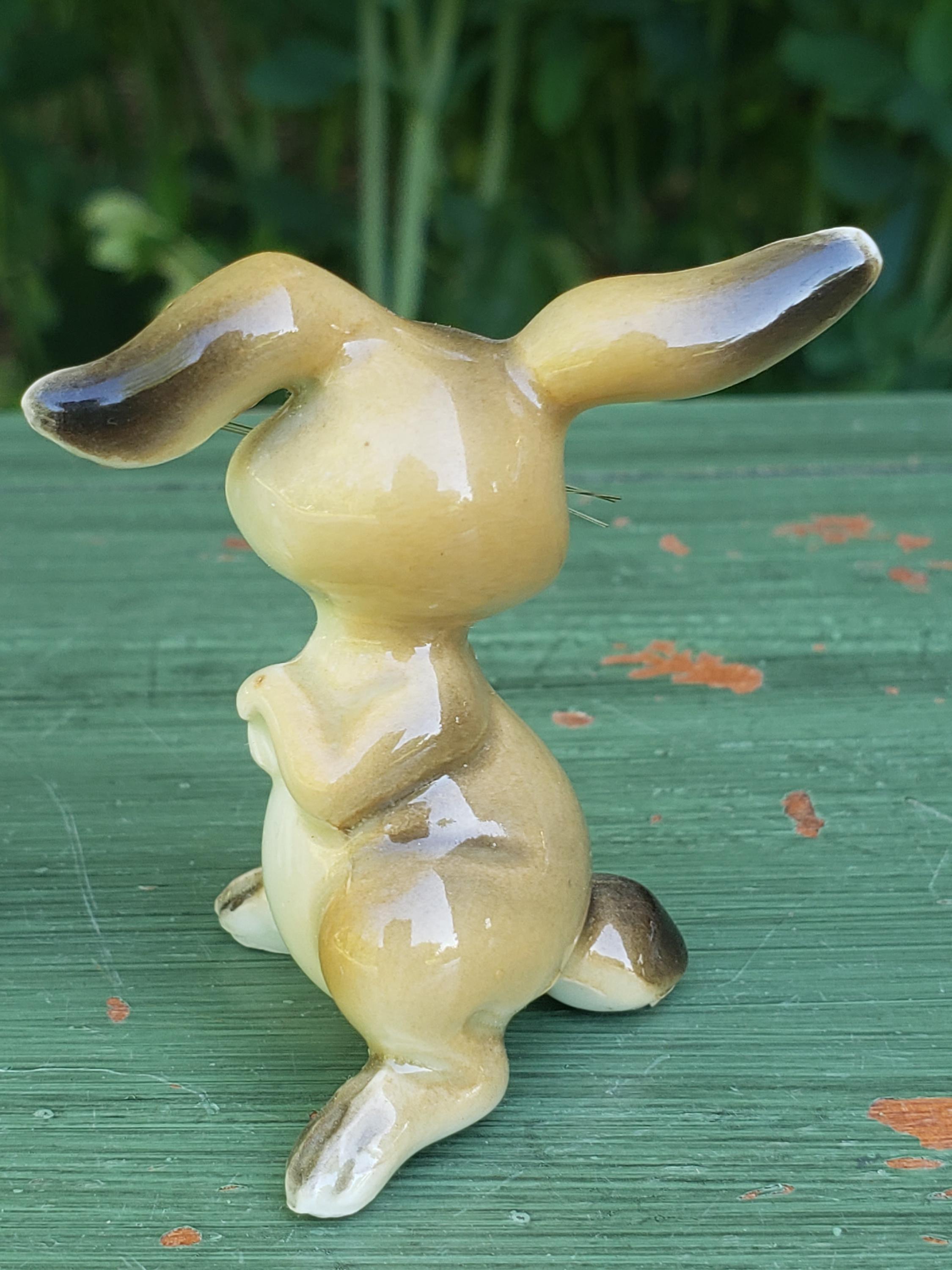 Vintage Set of 3 Miniature Bone China Bunnies - Bunny Rabbits for