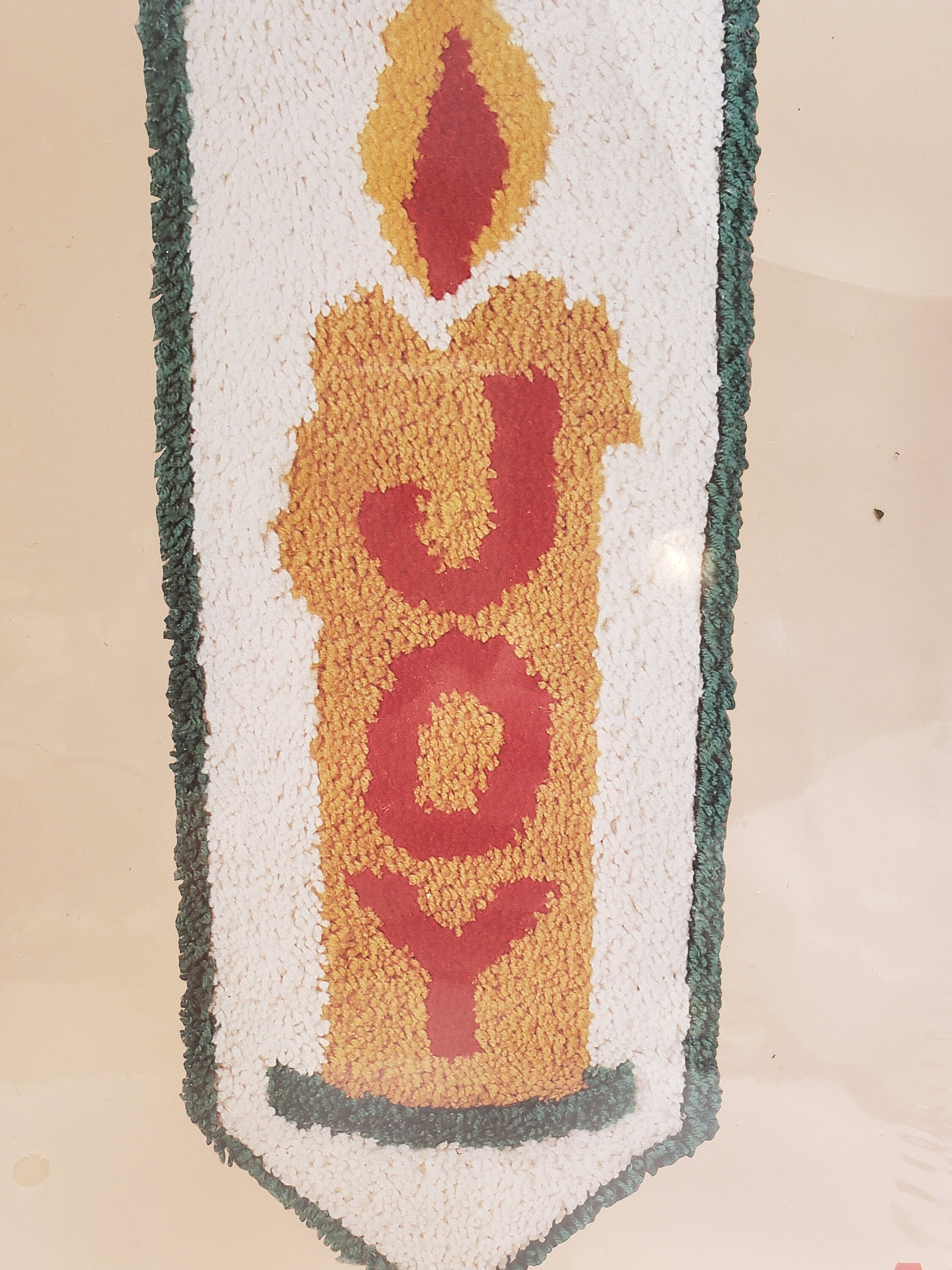 vintage Caron Joyeux Noël Crochet Crochet Tapis Kit ou
