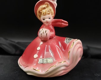 Josef Originals January Dolls of the Month Figurine With Muff for