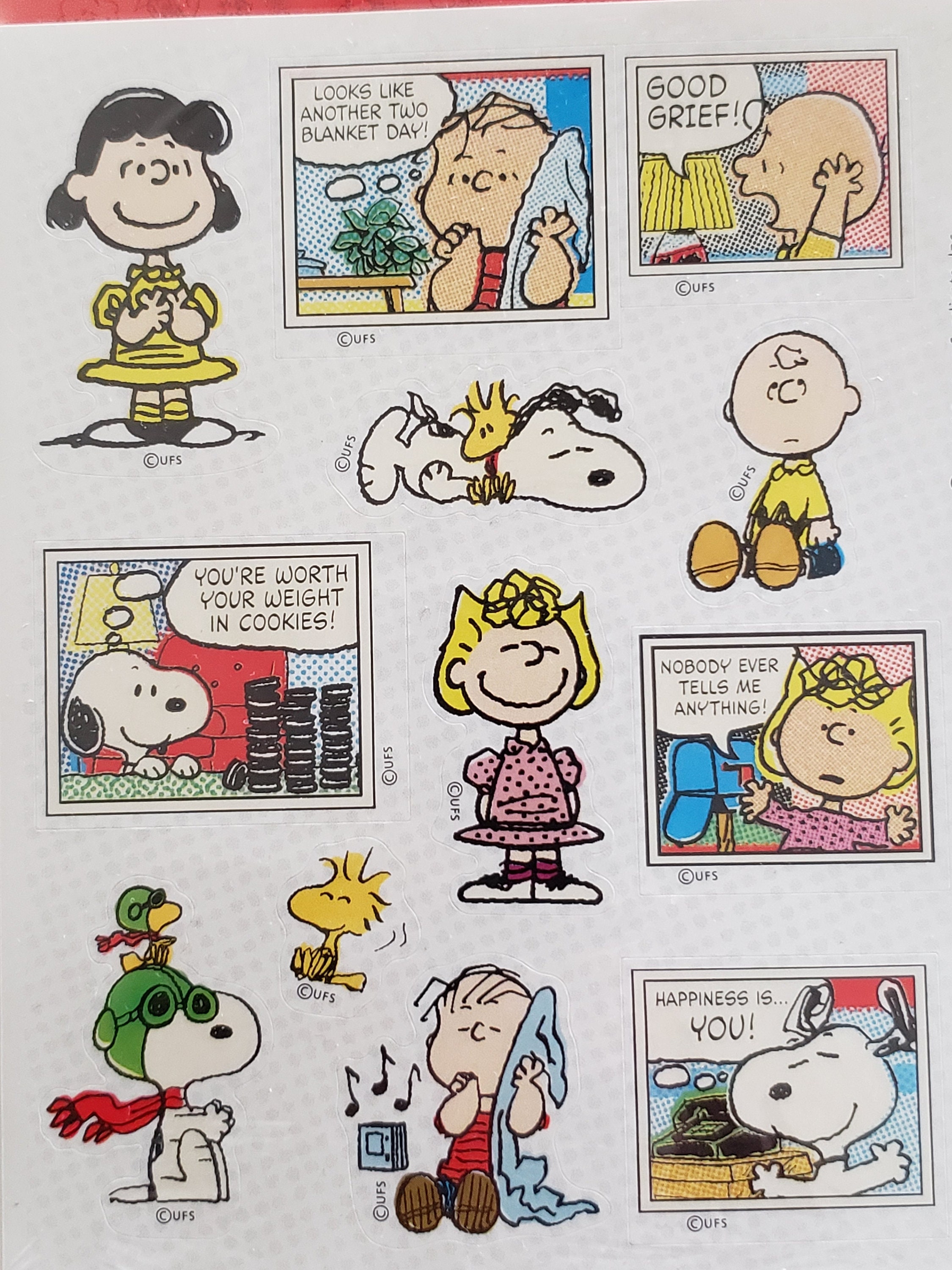 Peanuts Stickers 9 Sheets New in Unopened Package by Ambassador Gift for  Teacher Reward Snoopy Sticker Party Decor Collector Crafts Gifts 