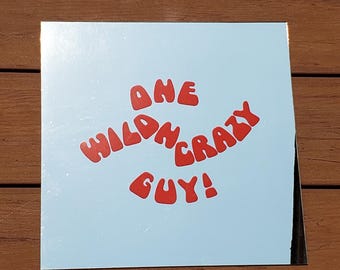 Vintage Retro One Wild and Crazy Guy carnaval spiegel cadeau voor bar muur decor Breweriana bord reclame verzamelobject