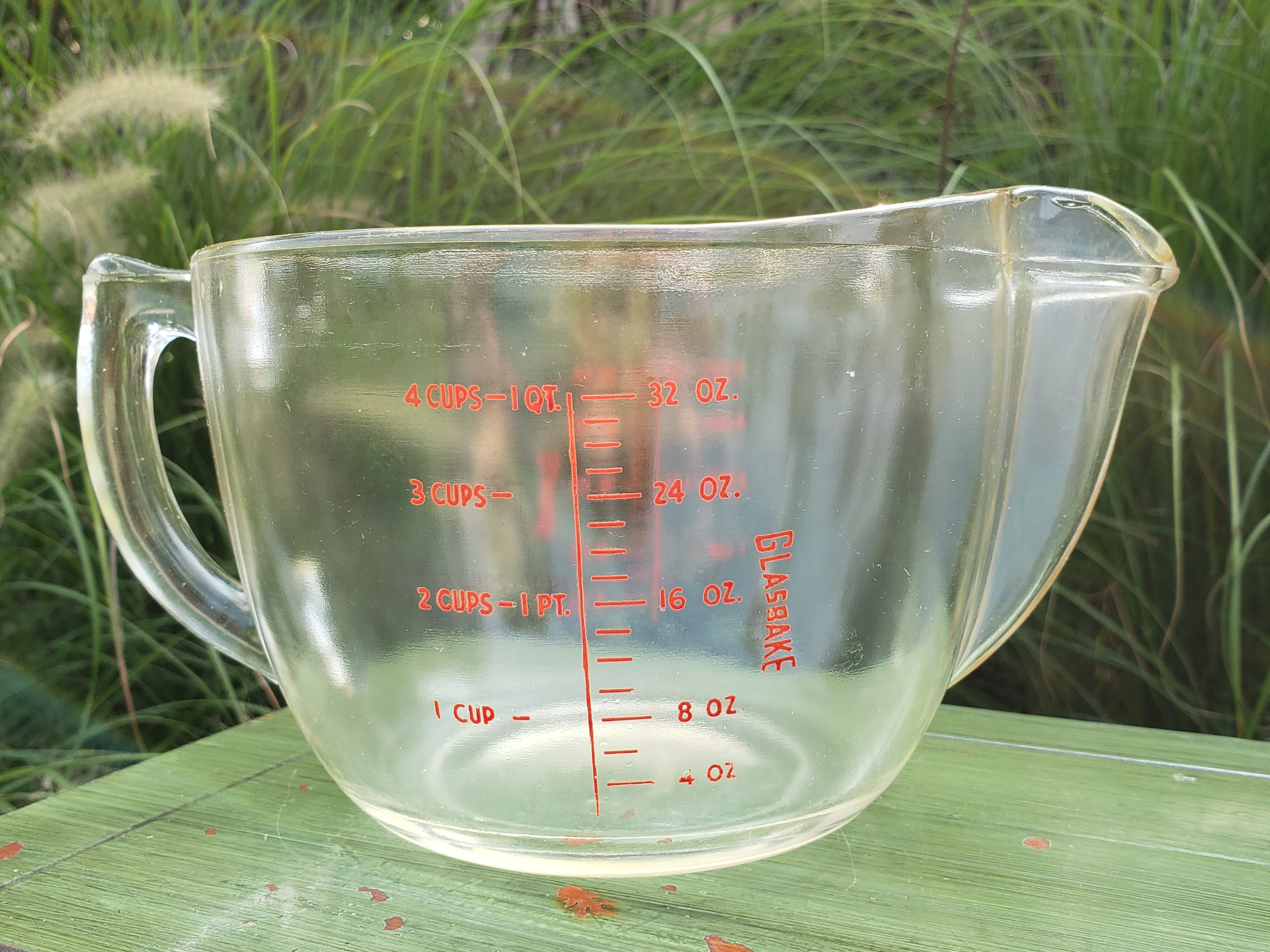 Vintage Anchor Hocking 1970 Glass 8 Cup Measuring Cup With Handle