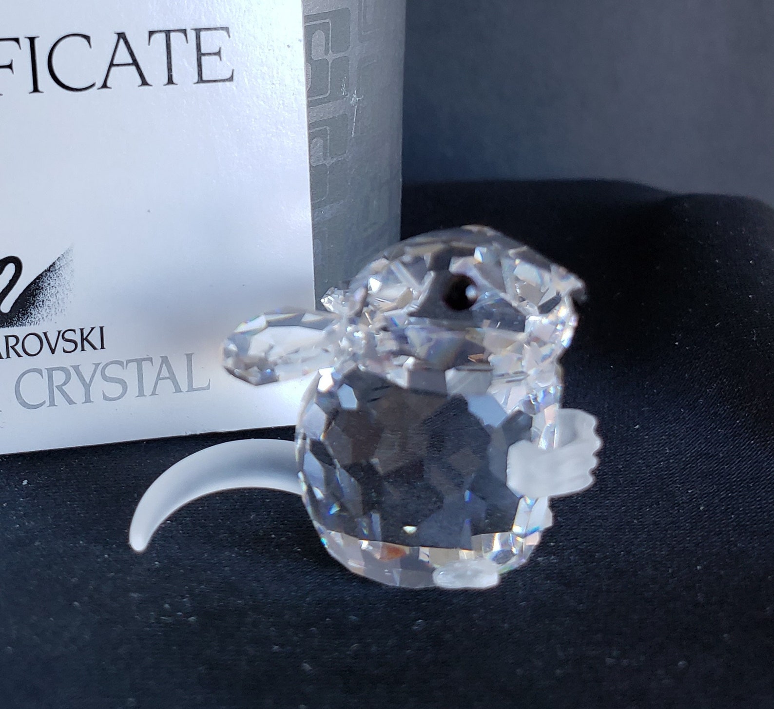 swarovski mouse with metal tail