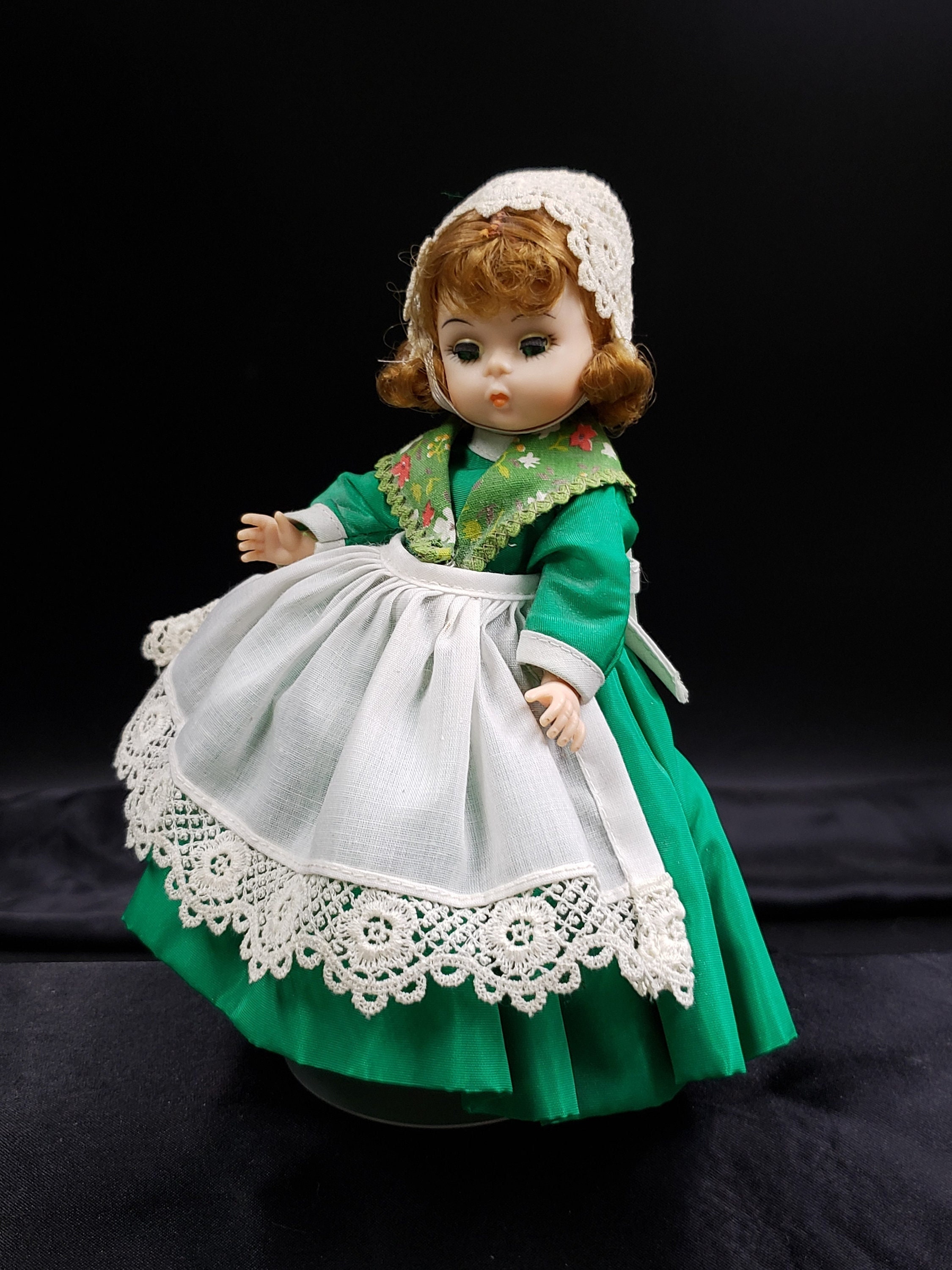 Vintage Madame Alexander Ireland Doll IOB on Stand for March