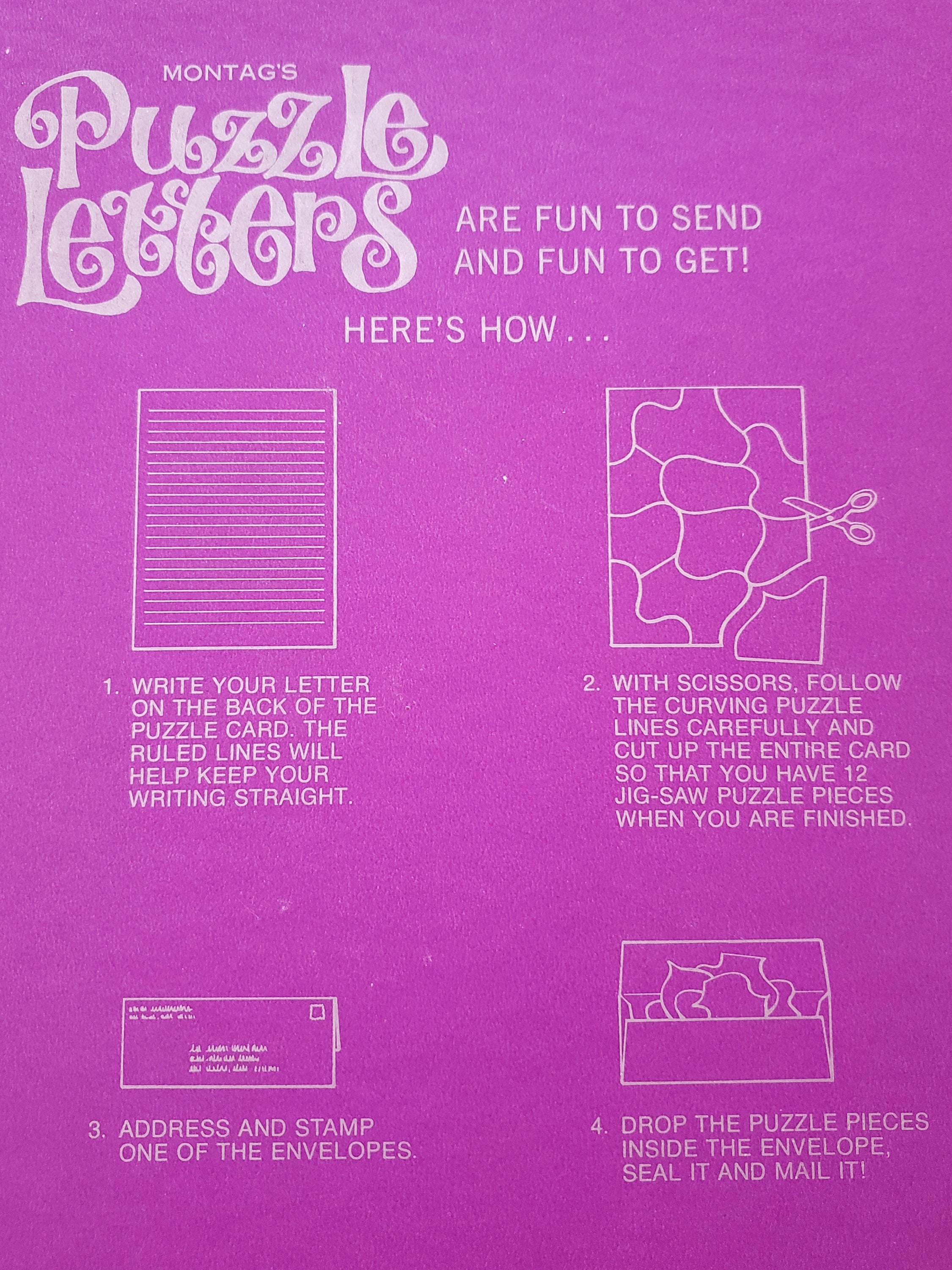 Montag's Puzzle Letters A Grrreat Tail Writing Paper With Etsy