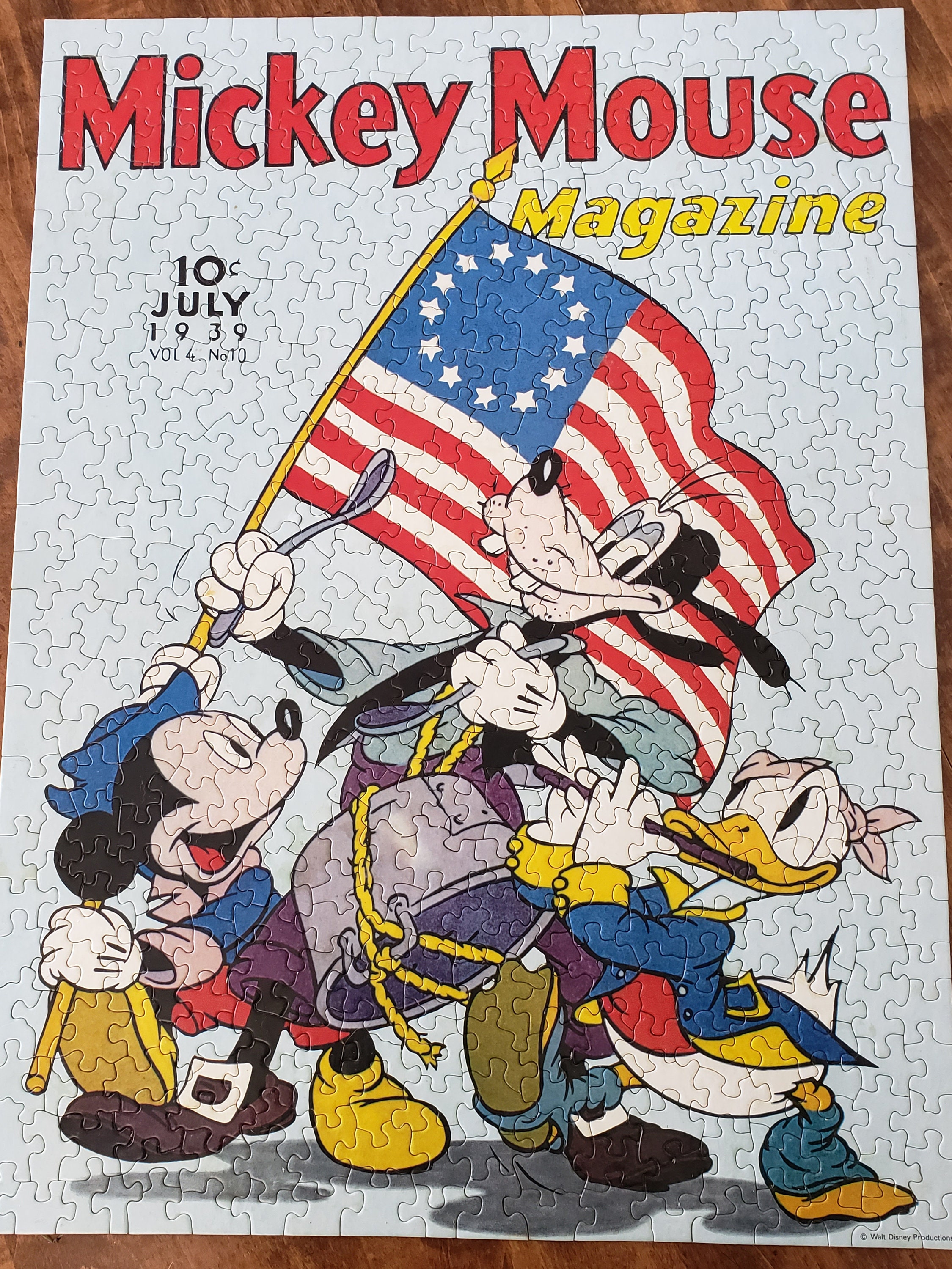 Mickey Mouse Spirit of '76 Jigsaw Puzzle Over 480 Pieces Complete