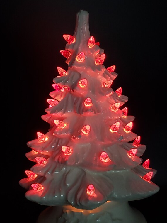 White christmas tree online with pink lights