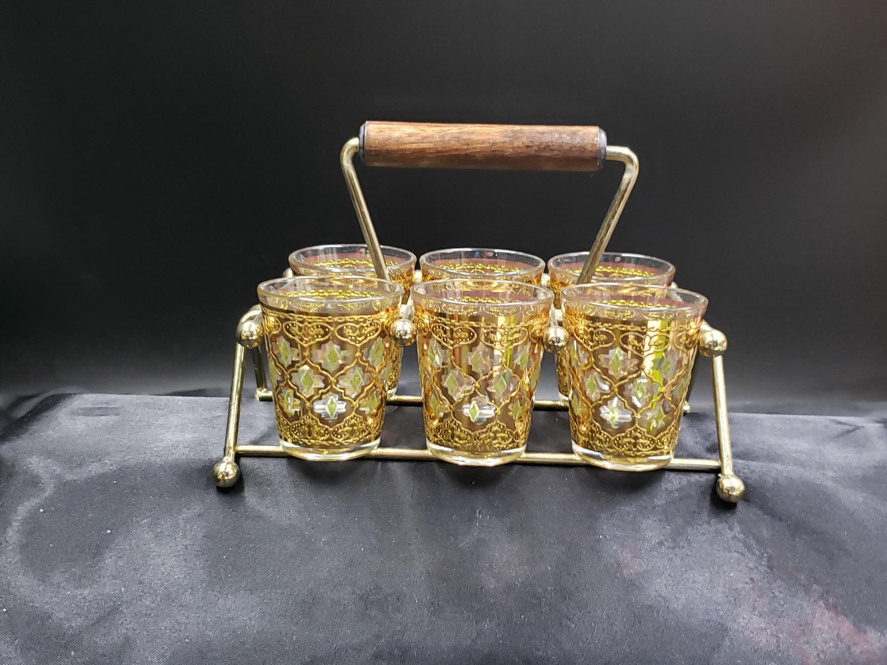 Mid Century Shot Glass Caddy - Etsy