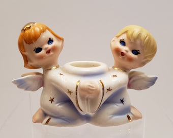 Vintage Lefton Angel Candleholder - Lefton Angel - Vintage Angel - Vintage Candleholder