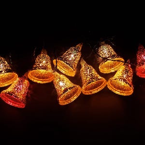 Vintage Retro Italian Miniature Bell Shaped Lights for Christmas String Lights Tree Decor