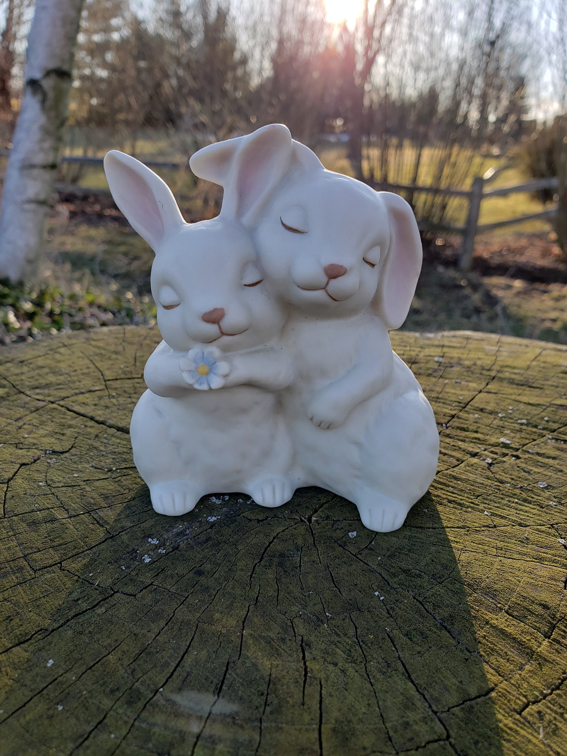 置物 human made RABBIT HARIKO FIGURE SMALL Easter Bunny - Homco 