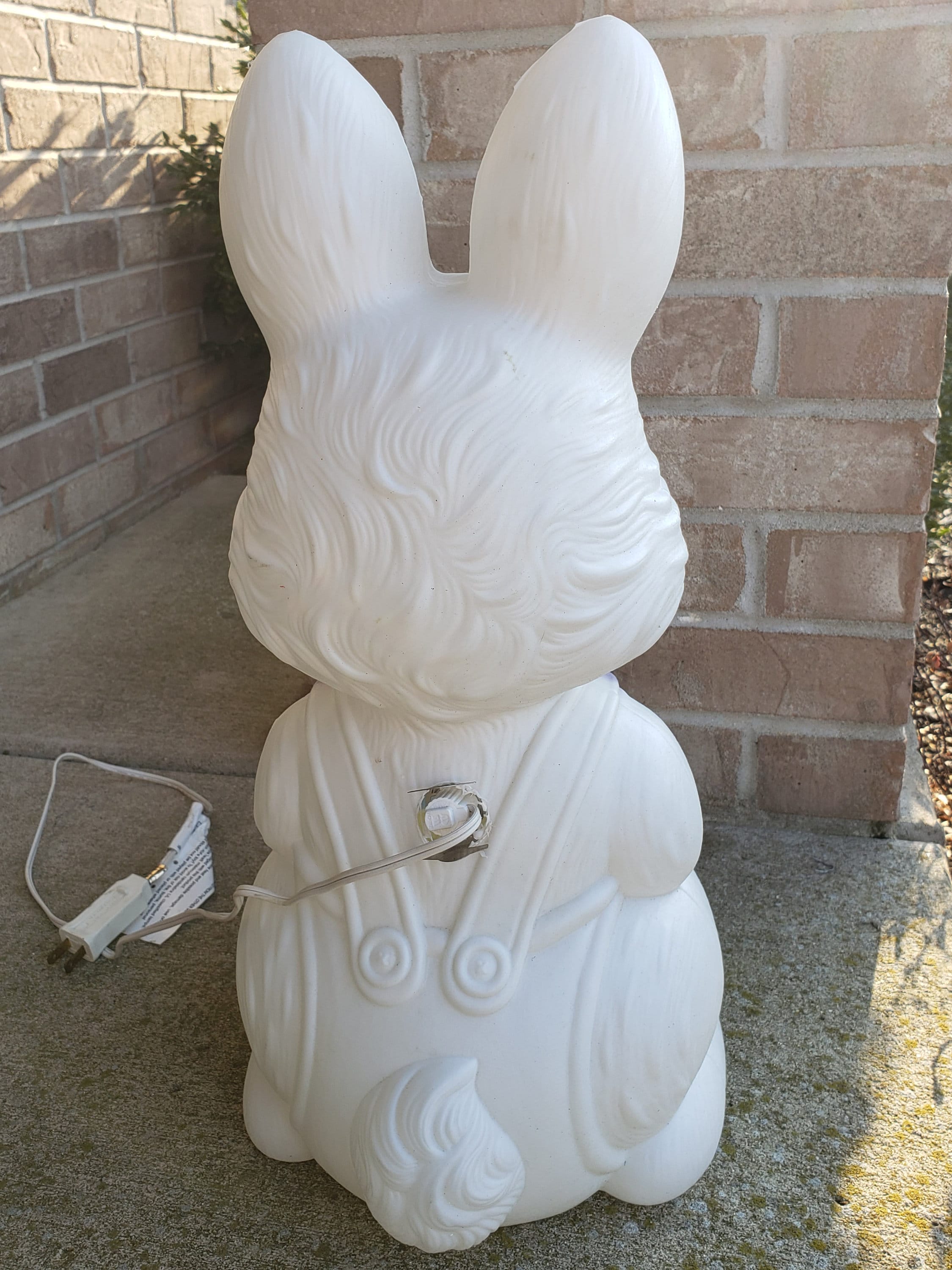 General Foam Easter Bunny Rabbit With Easter Basket Lighted Blow Mold ...