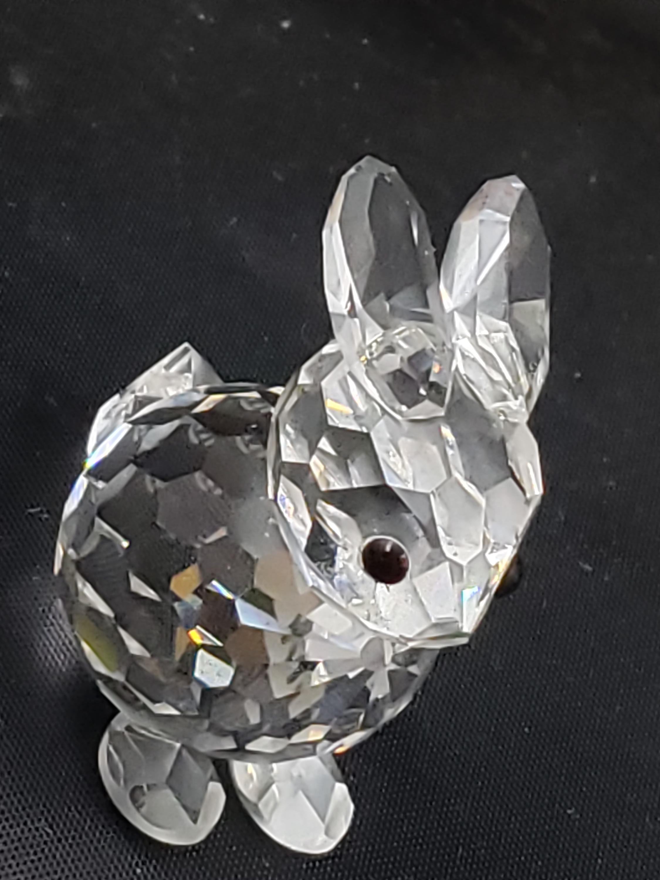 Swarovski Silver Crystal Bunny Rabbit Figurine for Swarovski Bunny