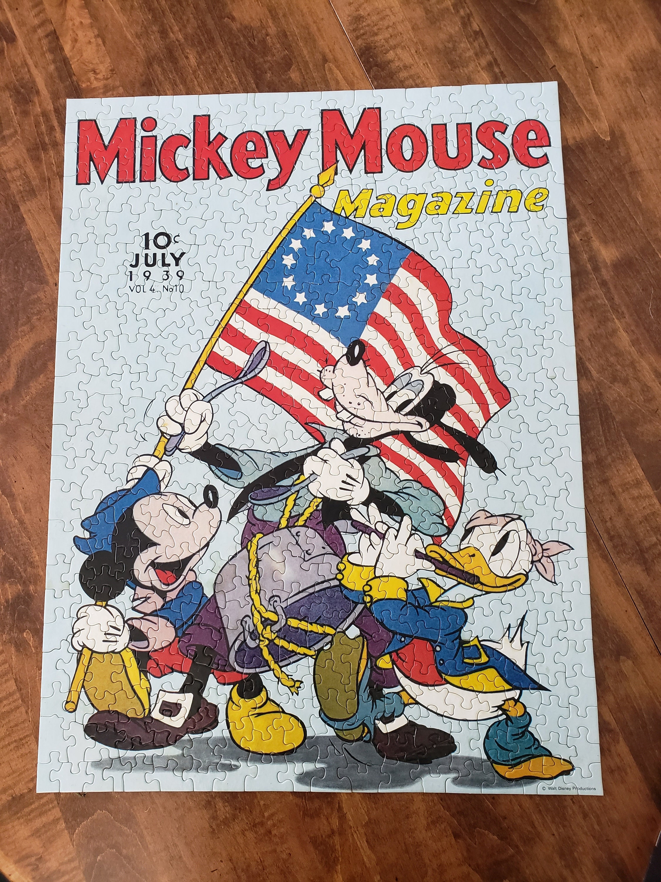 Mickey Mouse Spirit of '76 Jigsaw Puzzle Over 480 Pieces Complete