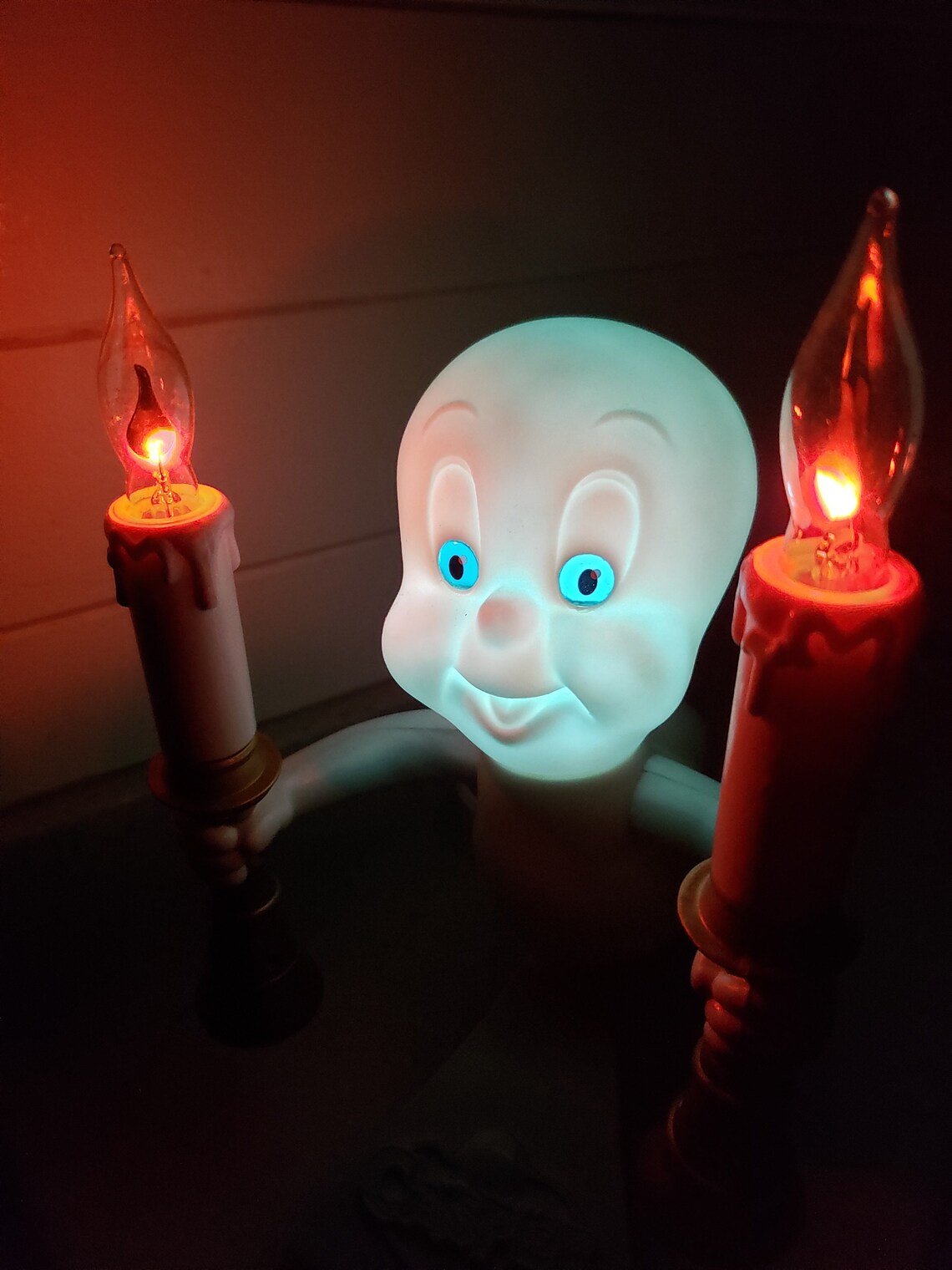 Vintage Casper the Friendly Ghost Candelabra Blow Mold Lighted Etsy