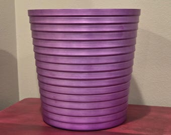 Secchiello per il ghiaccio vintage retrò in alluminio viola per decorazione da bar MCM, oggetto da collezione