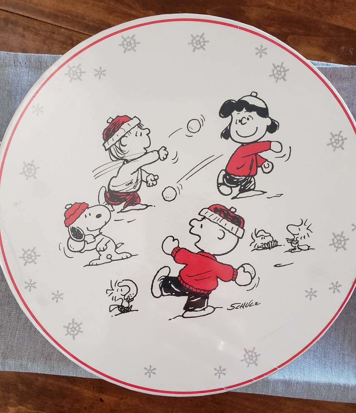 Peanuts Dessert Plates Gift for Christmas Tableware Snoopy Etsy
