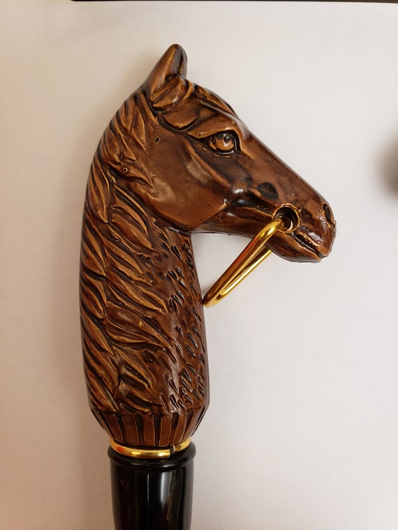 Vintage Equestrian Themed Tie Rack Shoe Brush and… - image 4