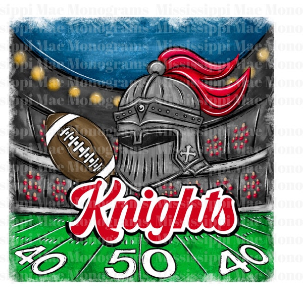 Knights Football PNG, Sublimation Design for shirts, Football Stadium, Digital Download