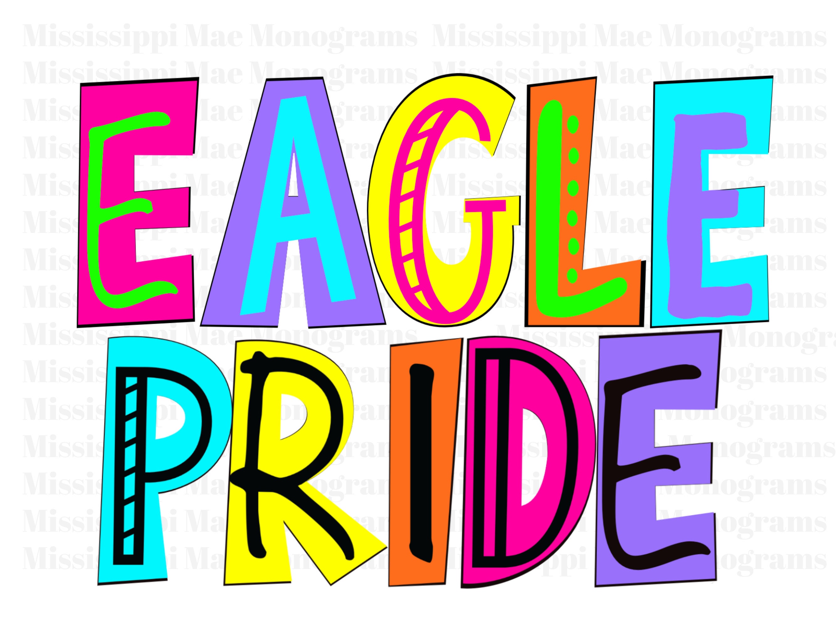 Eagle Pride School Spirit Png Eagle Sublimation Design For Etsy 