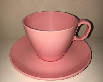Details about   Vtg Boonton Ware USA Pink Coffee Tea Cup Mug 3304-4 Melamine Mid Century Modern 