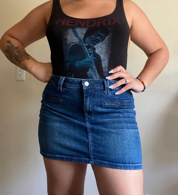 Womens Denim Skirt Hollister Co. Jean Skirt Size 11 Large Thrifted