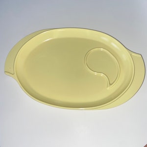 Vintage Boontonware Belle Snack Tray in Yellow - Retro Melmac Melamine Serving Platter - MCM Mid Century Modern Kitchen & Home Decor