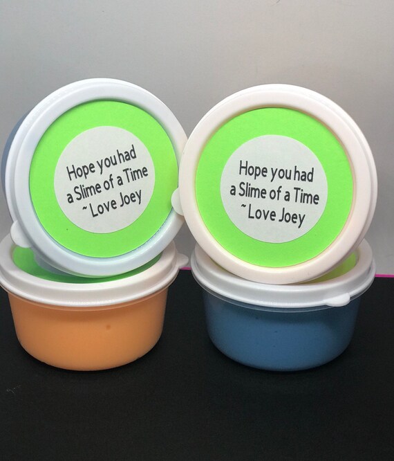 10 Personalized Slime Station Birthday Party Containers Diy
