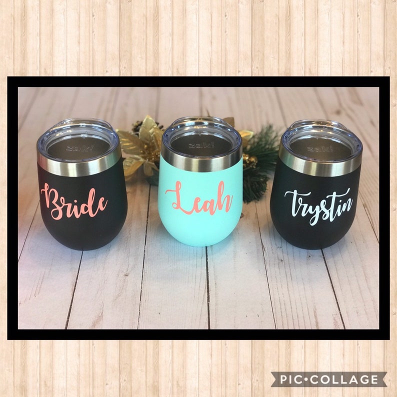 Yeti Tumbler Vinyl Name Decals DIY Vinyl Wine Wedding Decals Etsy