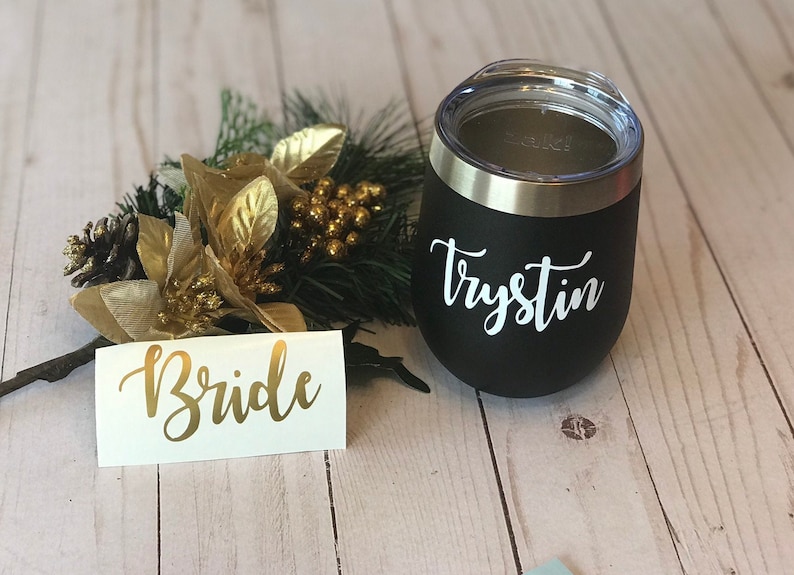 Vinyl Name Decals DIY Bridesmaid Gifts Sticker Names Etsy