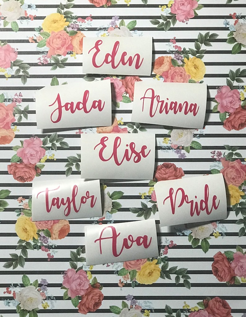 Vinyl Name Decals DIY Bridesmaid Gifts Sticker Names Etsy