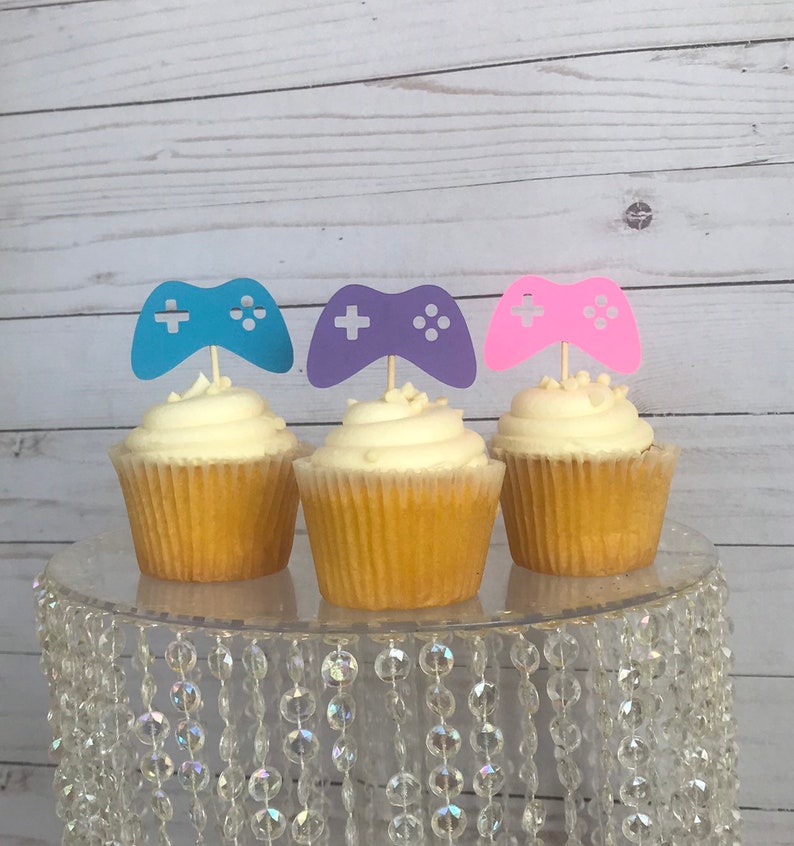 Girl Gamer Cupcake Toppers Birthday Party Decorations Etsy