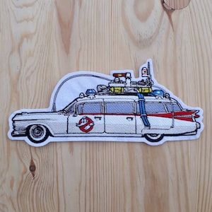Patch Tribute inspired to Ecto 1 - Cadillac Ambulance Miller Meteor Limo - 80's movie - supernatural comedy - ghost-catching - zuul - gozer
