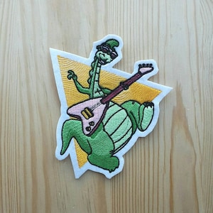 Eerbetoon patch geïnspireerd door Green Dinosaur - the Last Dinosaur - Colorado - le dernier dinosaure