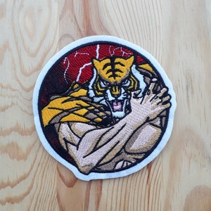 Patch Tribute geïnspireerd door Masked Man - Tiger - Vintage cartoon - jaren 70 - Tiger Mask - Manga