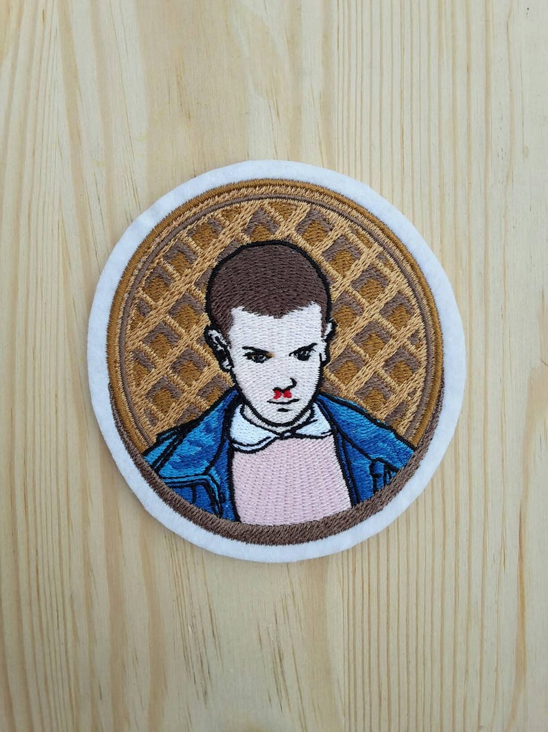 Patch Tribute inspired to Stranger Things Eleven Waffle Demogorgon Hawkins Dustin Mike Friends don't lie Aliens Netflix image 1