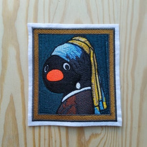 Patch Tribute geïnspireerd door De Pinguïn met de Parel - Tulband - Cartoon - Iglo - Pinguïn - Trompet