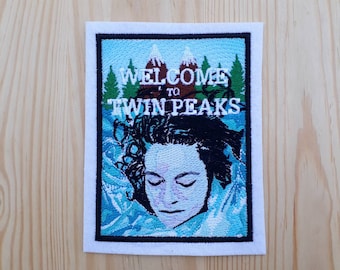 Patch Tribute inspired to Welcome to Twin Peaks  - Laura Palmer - She ìs dead - Wrapped in plastic - Agent Dale Cooper - FBI - Cherry pie