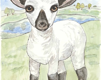 Lamb illustration | Etsy
