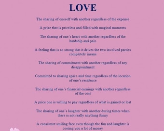 Love Digital Download Poem