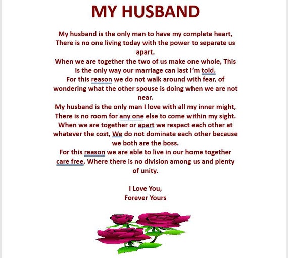 Husband my poem for 10 Sexy