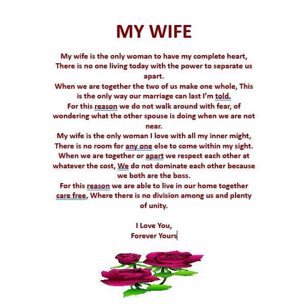 My Wife Digital Download Poem Etsy My Wife Digital Download Poem Etsy