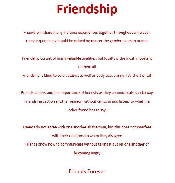 Friendship Digital Download Poem