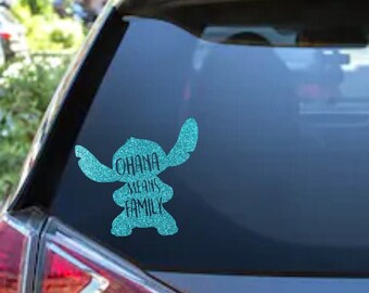 Stitch Ohana Means Family Decal | Perfect for Car, Tumbler, Water Bottle, or Laptop