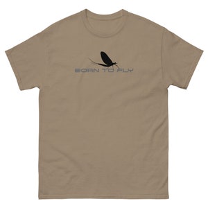 Born To Fly, Fly Fishing Shirt, Men's Fishing Tee, Men's Fly Fishing, Brook Trout Tee, Rainbow Trout, Salmon, Fly fishing gift