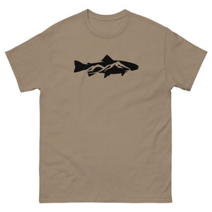 Trout Trees Tee, Fly Fishing Shirt, Men's Fishing Tee, Men's Fly Fishing, Brook Trout Tee, Rainbow Trout, Salmon, Fly fishing gift