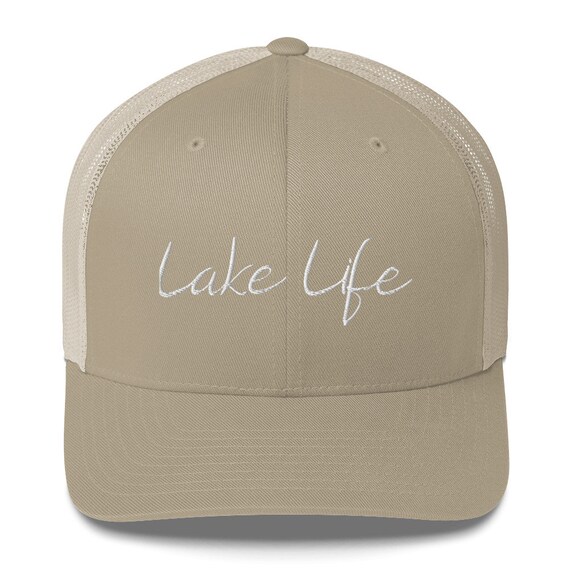 Lake Life Trucker Baseball Cap, Fishing Hat , Lake Life- Present for Fisherman- Fishing Gift for Men, Trucker Cap