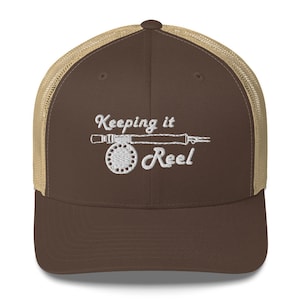 Keeping It Reel, gorra de béisbol camionero, sombrero de pesca con mosca - presente para pescador - regalo de pesca para hombres, pesca