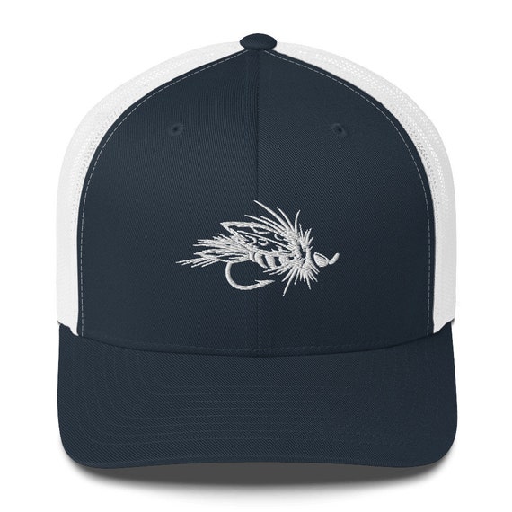 Fly Fishing, Bug Fly Trucker Baseball Cap, Fly Fishing Hat - Present for Fisherman- Fishing Gift for Men, Fishing Trucker Hat